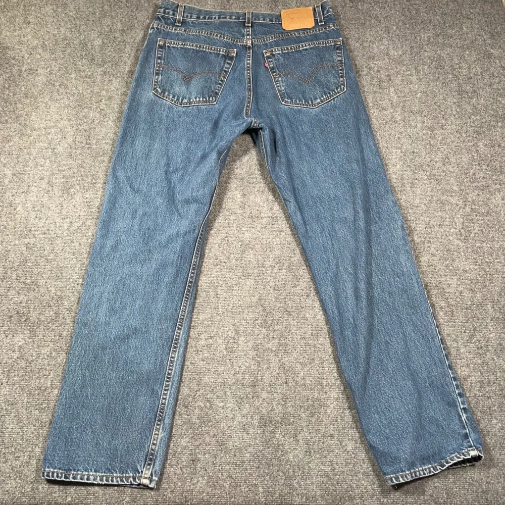 VTG Y2K‎ Levis 505 Mens 38x32 Regular Fit Straight Blue Denim Jeans Made in USA
